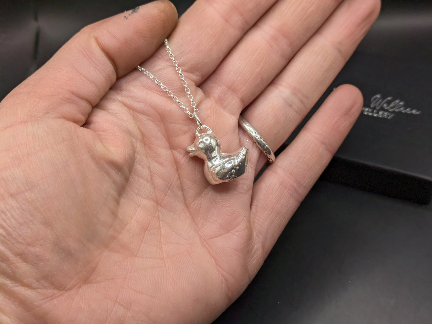 Sand Cast 3D Duck Pendant