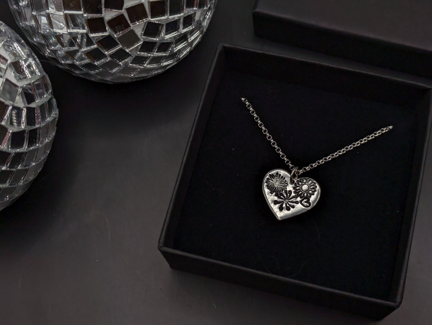 Heart and Flower Pendant