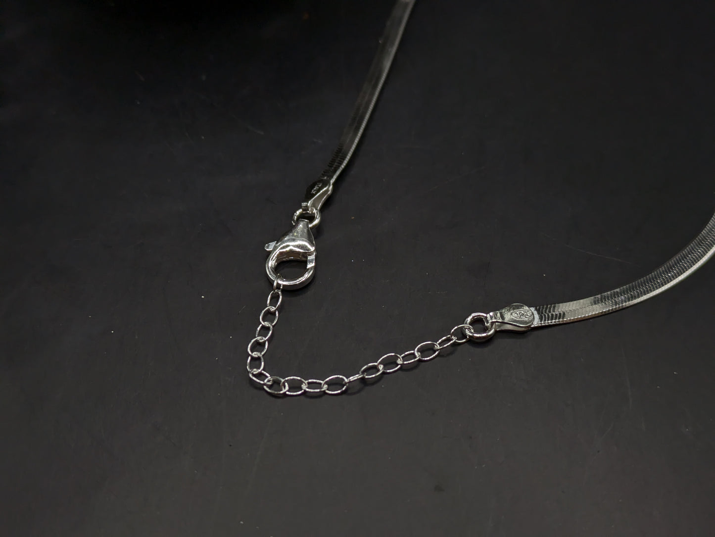 18" (+2") Sterling Silver Herringbone Chain