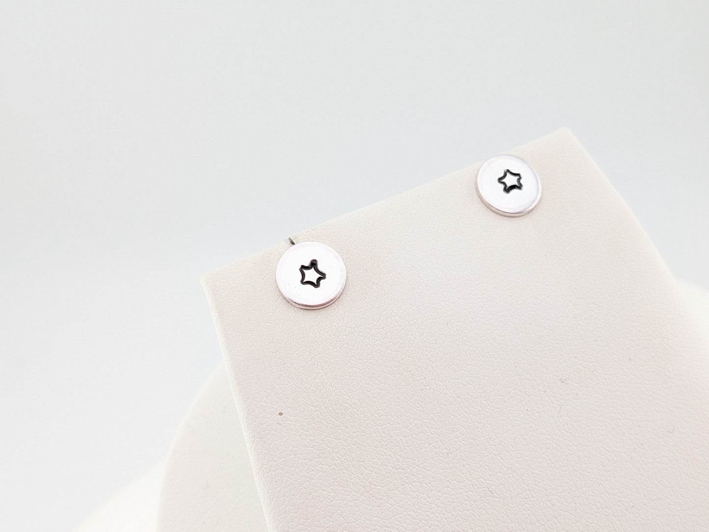 Silver Studs with Star Design