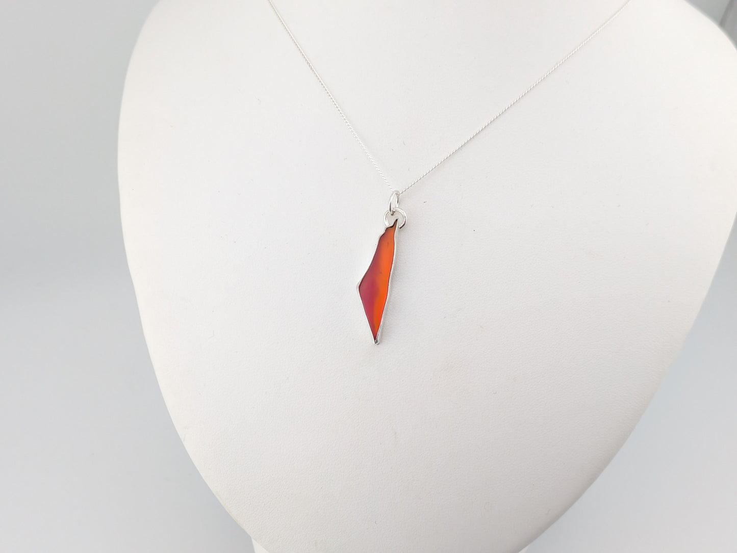 Palestine Map Aurora Opal Pendant *pre-order