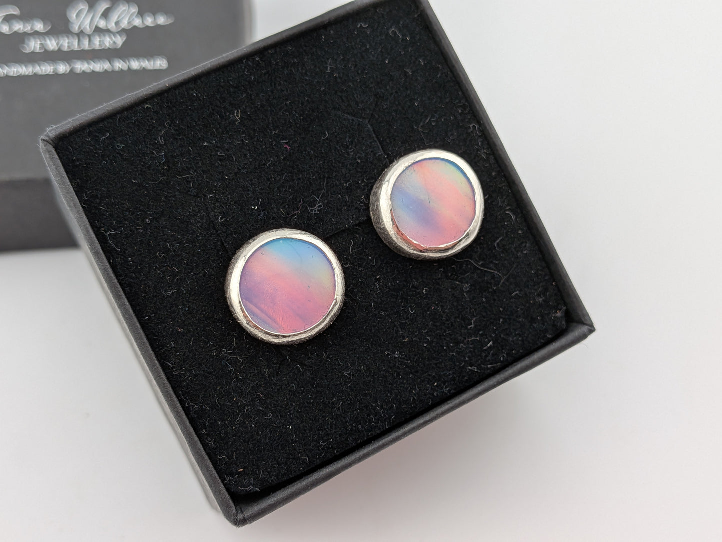 Green Aurora Opal Studs