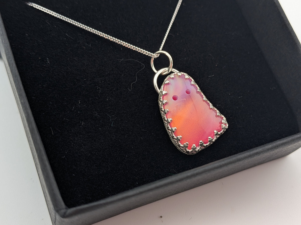 Iridescent Aurora Opal Ghost Pendant