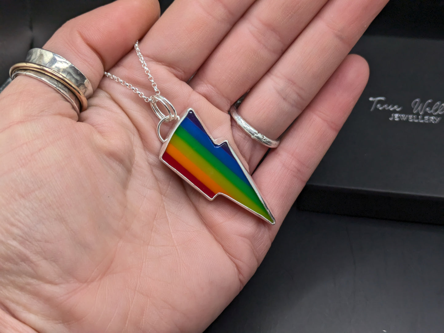 Rainbow Bolt Pendant