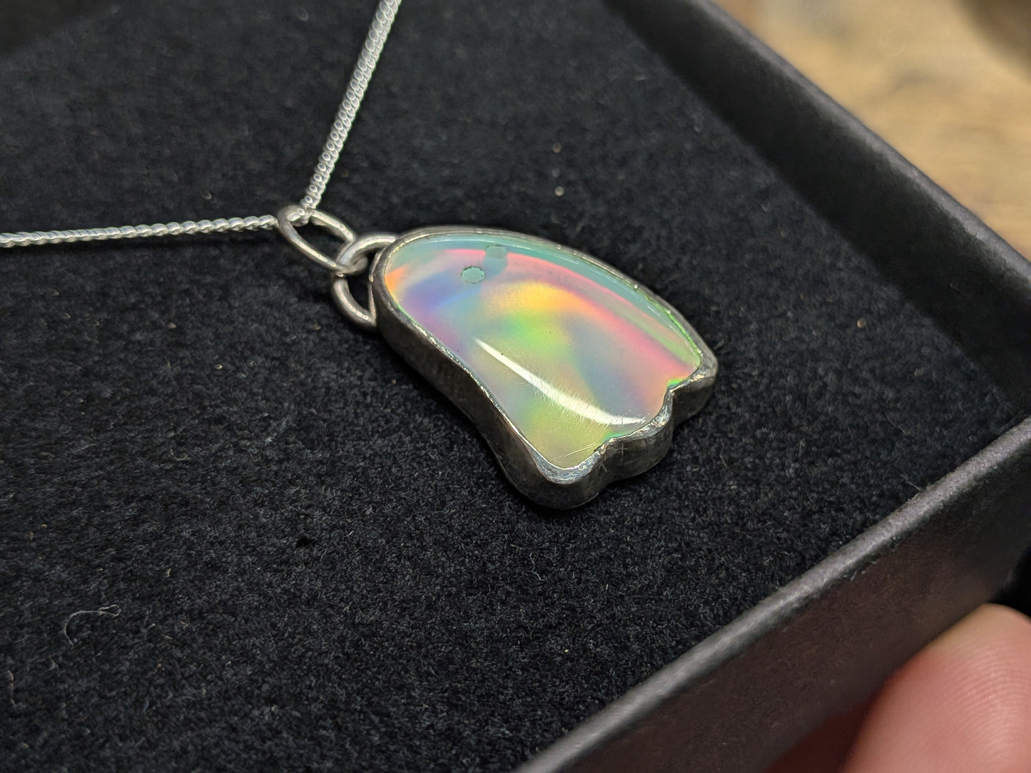 Aurora Opal Ghost Pendant