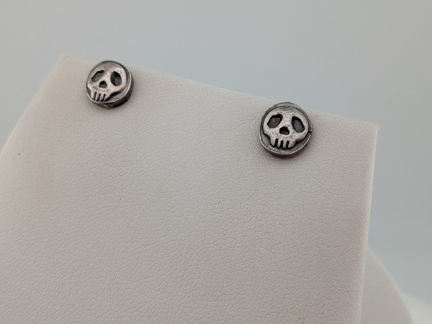 Solid Silver Skull Studs