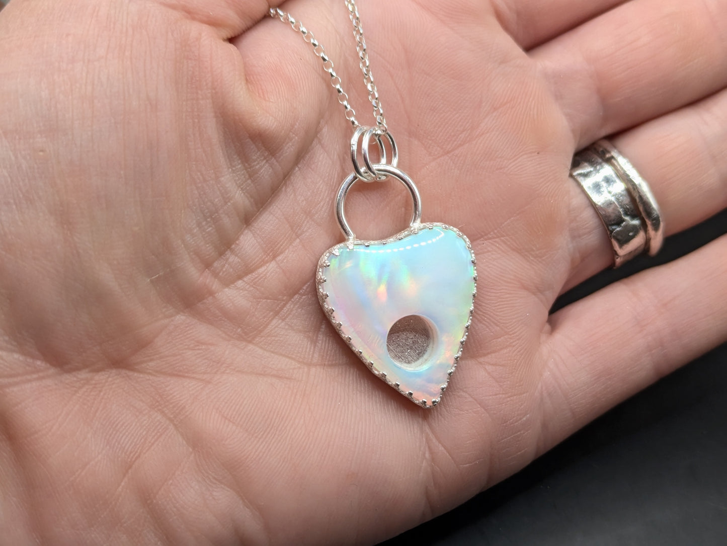 Aurora Opal Planchette Pendant