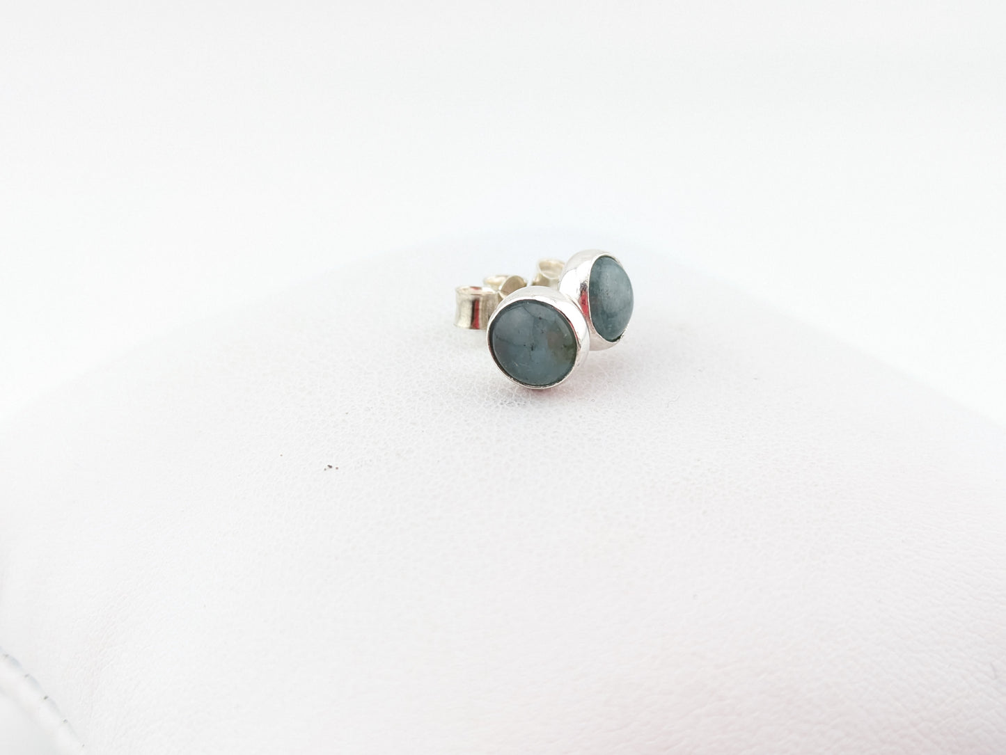 Aquamarine Sterling Silver Studs