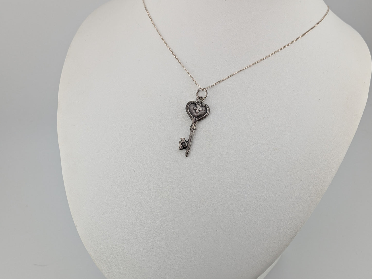 Ornate Heart Key Pendant