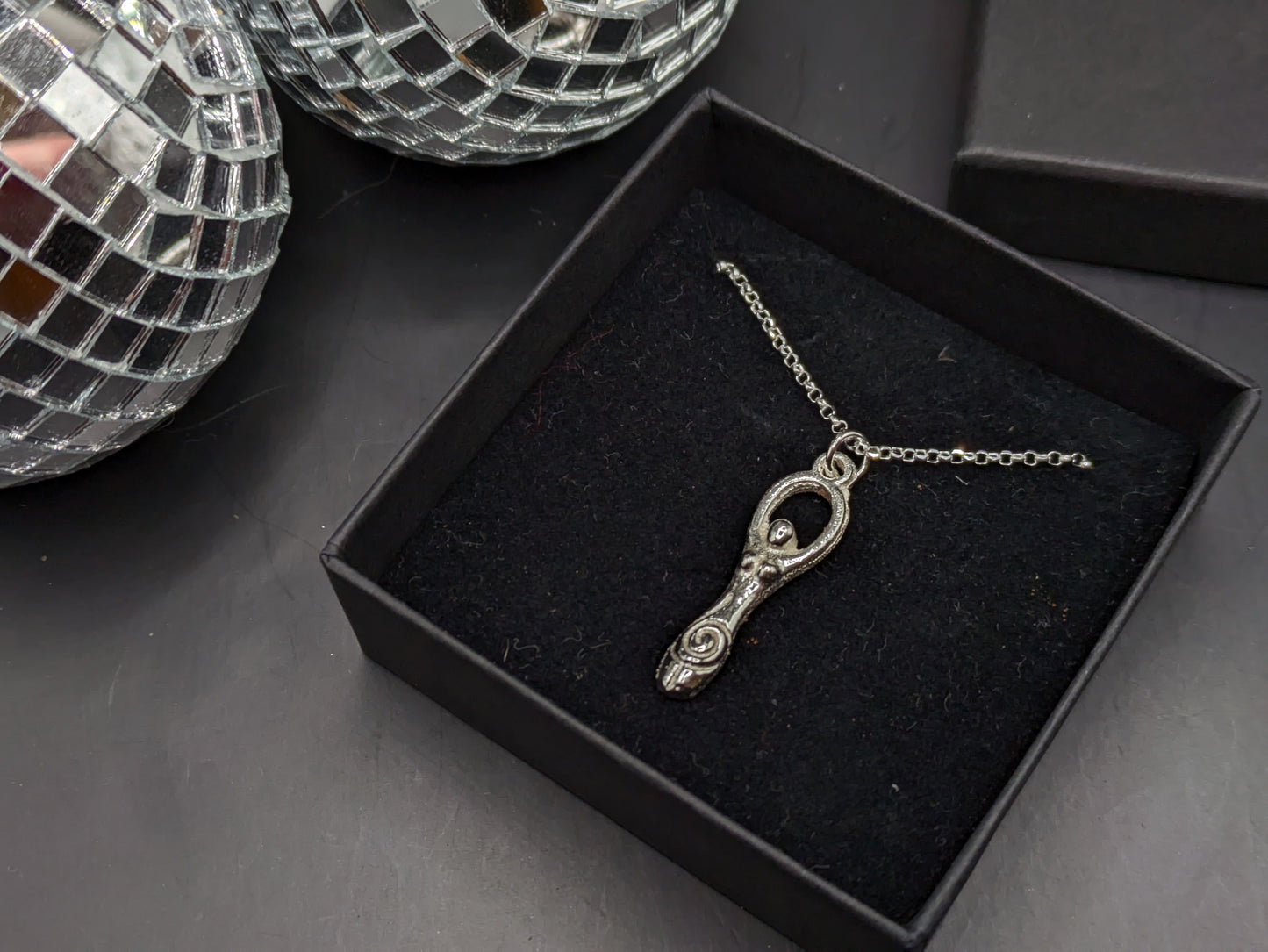 Solid Silver Goddess Pendant