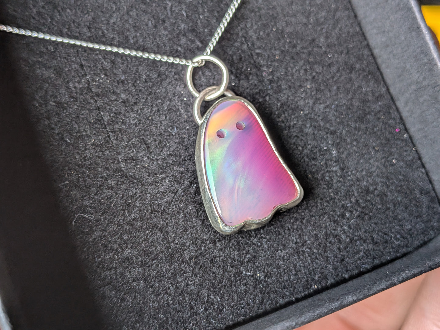 Baby Pink Aurora Opal Ghost Pendant
