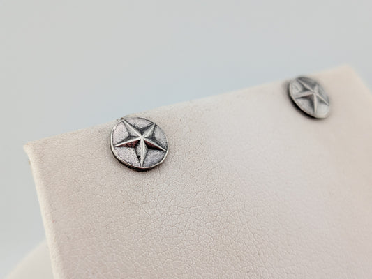 Oxidised Star Studs - Singles or Pairs