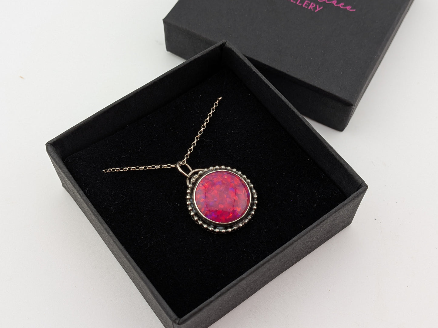 Hot Pink Opal Pendant