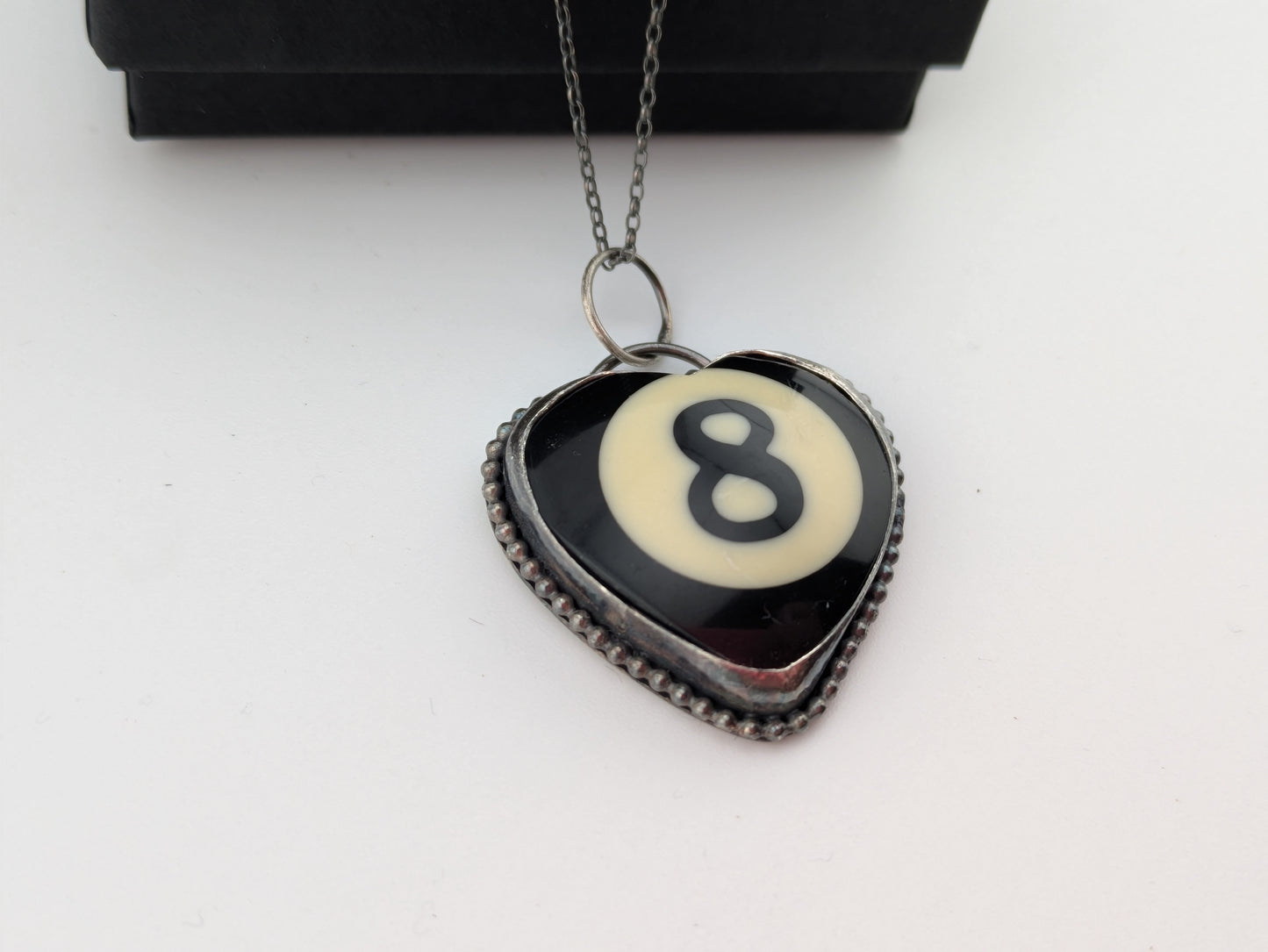 8 Ball Heart Pendant
