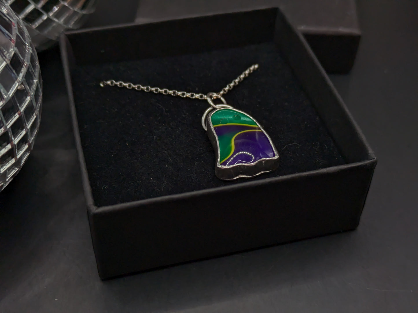 Green and Purple Ghost Pendant