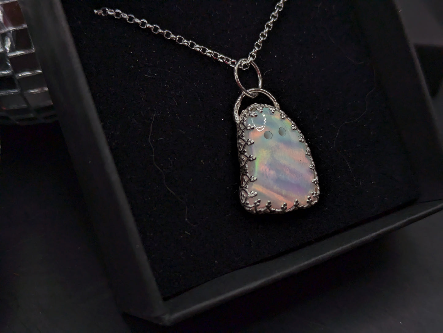 Aurora Opal Ghost Pendant
