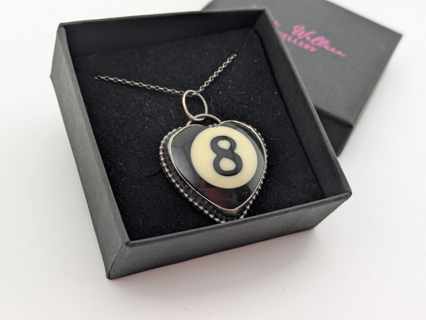 8 Ball Heart Pendant