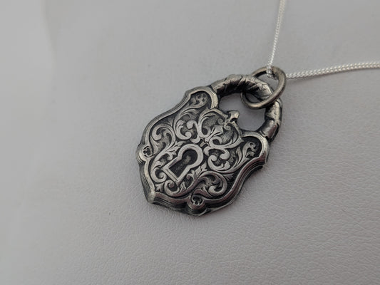 Ornate Padlock Style Pendant