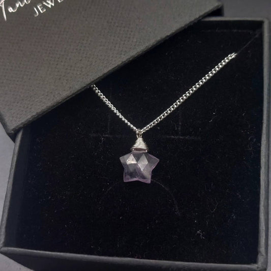 Faceted amethyst star pendant